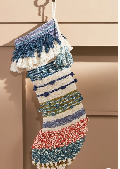Anthropologie All Roads Textured Stocking- blue motif - Picture 3 of 10